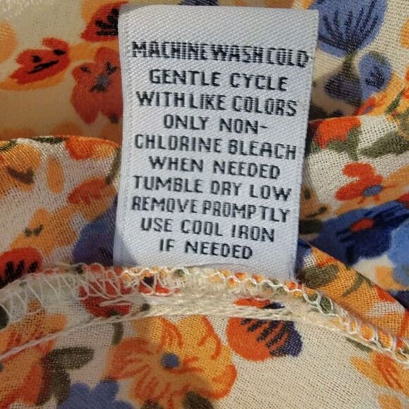 Hippie Laundry Top Women’s Size M Tie Neck Floral Boho Festival Flowy - Picture 7 of 9